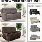 ANARACHON Leather Look Loveseat Recliner Covers Stay in Place 6-Piece Recliner - Image 6