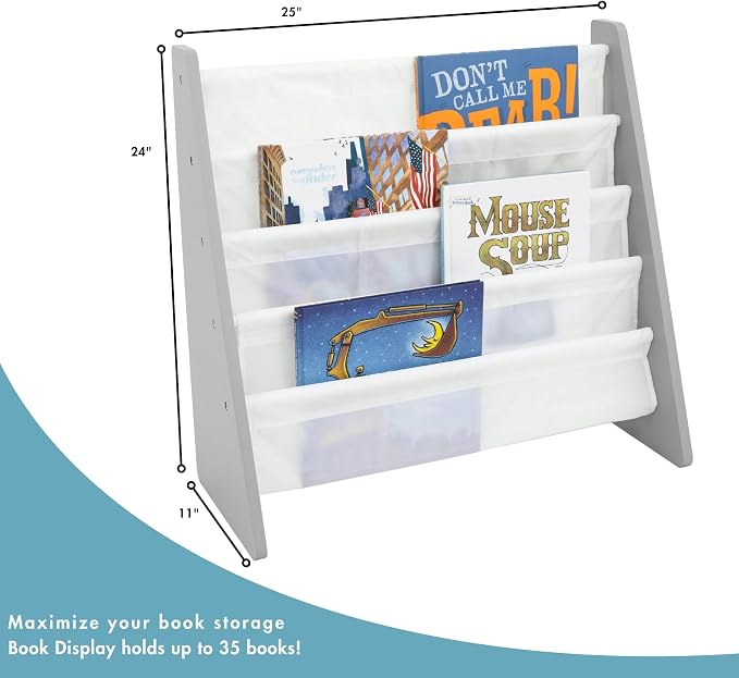 Humble Crew Kids Bookshelf, 4-Tier Front-Facing Book Display Organizer - Image 3