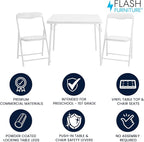 Flash Furniture Mindy Kids 3-Piece Folding Table and Chairs Set - Image 3
