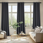 MIULEE Blackout Curtains for Bedroom 2 Panels 40 x 90 Inch Long Dark Grey | - Image 6