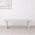 Plank+Beam 60 Inch Farmhouse Dining Bench, Solid Wood Entryway Bench, Wooden - Image 2