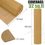 Bamboo Wall Panel for Interior Wall Decor, Renewable Pole Wrap Wainscoting Roll - Image 2