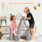 12 Pcs Modular Kids Play Sofa Convertible Foam Floor Mat and Play Fortress - Image 3