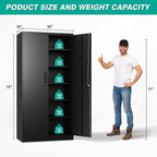 SISESOL Wide & Deep Metal Storage Cabinet - Image 3