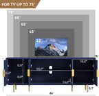 ARTPOWER TV Stand with Storage, Under TV Cabinet with Glass Door, TV Console - Image 2