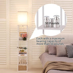 Gupuzm Floor Lamp with Shelves, 4 Layer Square Standing Lamp with 3 Color - Image 3