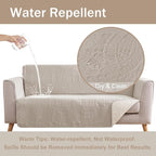 Soft Quilted Couch Cover with Pockets - Image 3