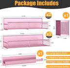 Magnetic Spice Rack for Refrigerator, 6 Pack Metal Magnetic Shelf Pink - Image 2