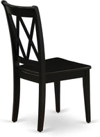 East West Furniture CLC-BLK-W Clarksville Dining Chairs - Image 7
