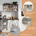 4ever2buy Farmhouse Coffee Bar Cabinet - Image 3