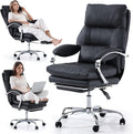 LEAGOO Office Chair with Foot Rest, Swivel Computer Desk Chair PU Leather by LEAGOO