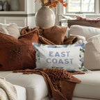 Coastal Decor, Hydrangea Floral East Coast Throw Pillow Lumbar Gifts - Image 2
