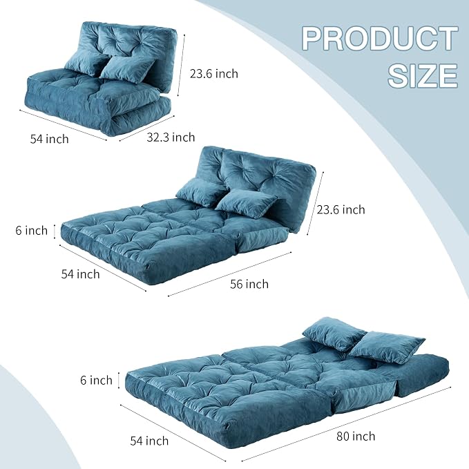Folding Sofa Bed, Convertible Sleeper Chair - Image 2