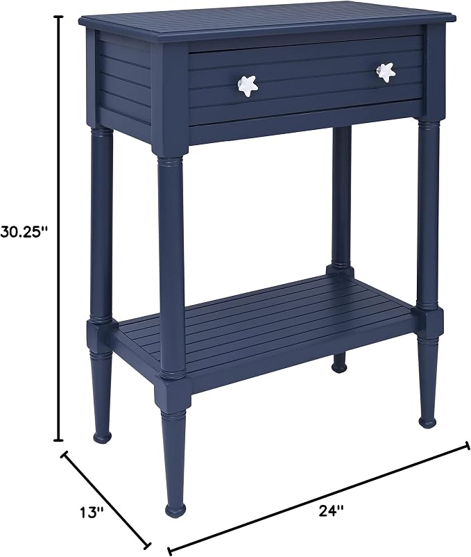 Linon Raleigh Navy Accent Table - Image 17