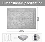 8x10 Boho Washable Area Rugs for Living Room, Dining Room-Gray White | Retro - Image 2
