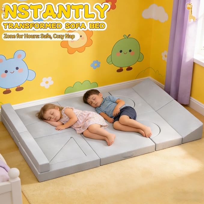15pcs Unique Modular Kids Play Couch - Image 7