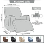 TAOCOCO Oversized Recliner Chair Covers, 1 Seater Streach Recliner Covers Soft - Image 4