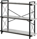 HCHQHS Bookshelf, 3-Tier Industrial Bookcase, Rustic Open Book Shelf, by HCHQHS