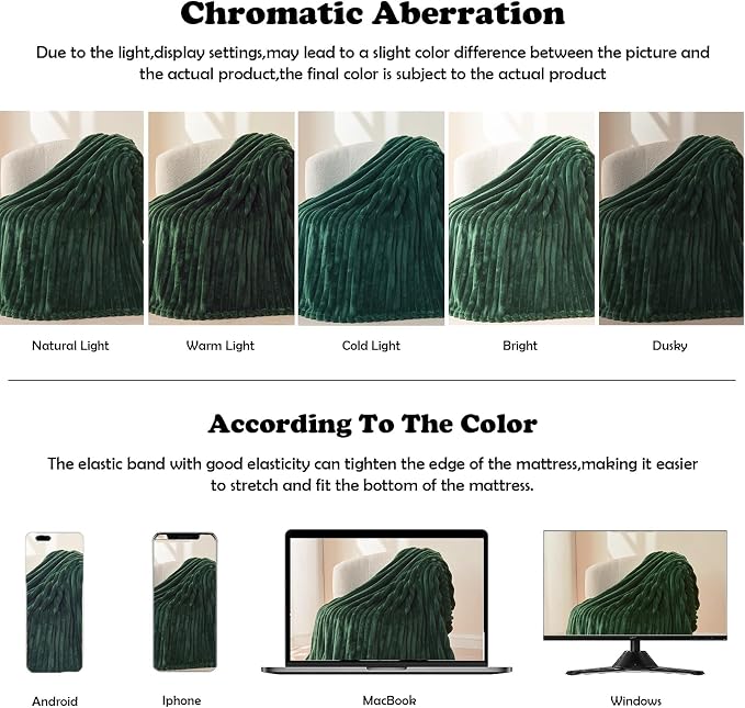 NEWCOSPLAY Fleece Ribbed Cozy King Blanket - Image 6