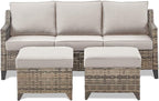 Buenhomino 3 Pieces Patio Furniture Sofa Set-Outdoor Wicker Patio Furniture - Image 9