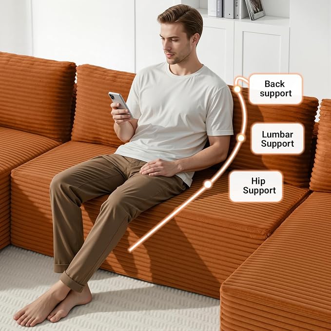 124" Oversized Sectional Couches - Image 5