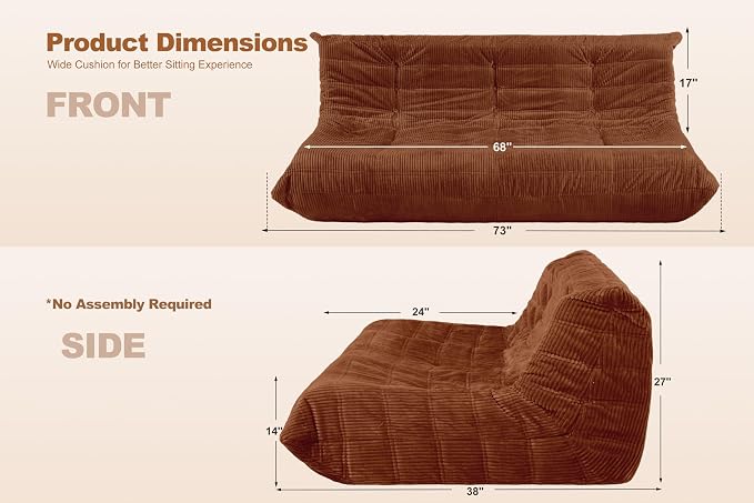 Bean Bag Chair, Giant Beanbag Chairs - Image 2