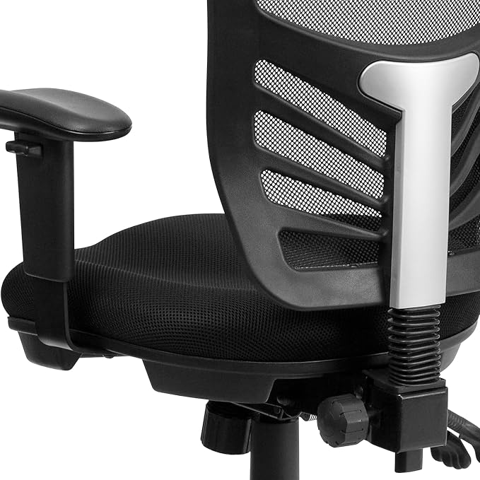 Flash Furniture Nicholas Mid-Back Black Mesh Multifunction Executive Swivel - Image 9