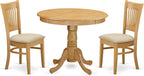 East West Furniture ANVA3-OAK-C 3 Piece Kitchen Table Set by EastWestFurniture