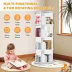RUNSUNSPRI 4 Tier Rotating Bookshelf Tower, Spinning Bookshelf, Revolving 360° - Image 6