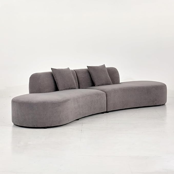 Container Furniture Direct 132" Curved Sofa - Image 13