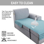 Genina L Shape Couch Cover, Sectional Couch Chaise Covers, Waterproof Washable - Image 6