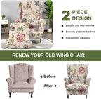 HAOYONG Wing Chair Slipcovers Printed Wingback Chair Covers 2 Pieces Wingback - Image 7