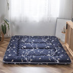 MAXYOYO Navy Floral Printed Japanese Floor Mattress Rustic Style Futon Mattress - Image 3