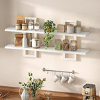 HOOBRO Floating Shelves, 15 Inch Wall Shelf Set of 2, Wall Mounted Storage - Image 3
