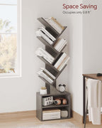 SUNMORY 6 Tier Tree Bookshelf, Tall Bookcase - Image 3