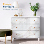 rabbitgoo Glossy Marble Contact Paper Peel and Stick Wallpaper 35.4" x 78.7" - Image 3
