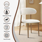 UVV Dining Chairs Set of 4, Metal Kitchen Chairs - Image 6