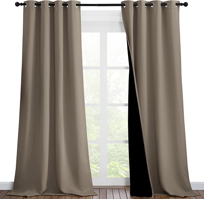 NICETOWN 100% Blackout Blinds, 46 inches x 102 inches, Laundry Room Decor by NICETOWN