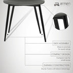 Armen Living Monte Mid Century Modern Dining Accent Chair - Image 5