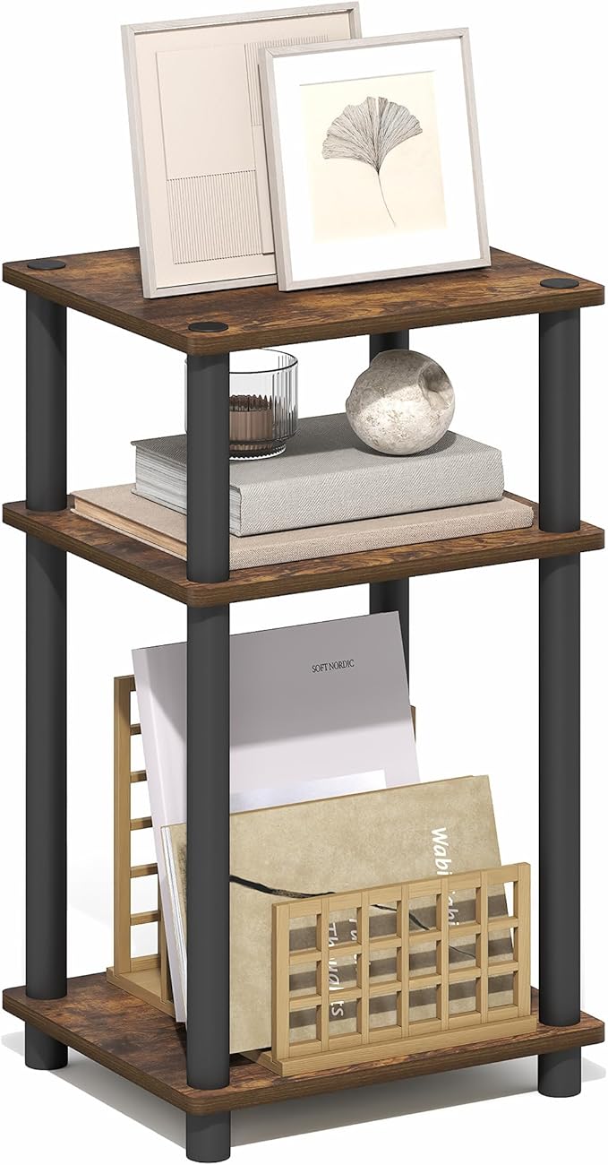 Furinno Turn-N-Tube Side Table, 3-Tier End Table by Furinno-FitsYourSpaceFitsYourBudget