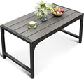 ODK Outdoor Coffee Table, Rectangle Weather-Resistant Patio Coffee Table by ODK
