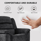 EBELLO 3 Pieces Reclining Living Room Set, Overstuffed Soft Fabric Manual - Image 5