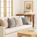 MIULEE Boho Farmhouse Decorative Pillow Covers 20x20 Inch Set of 4 Rustic - Image 3