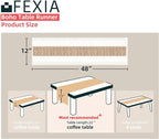FEXIA Boho Table Runner for Thanksgiving Home Decor 48 Inches Long Farmhouse - Image 2