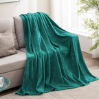 BEDELITE Fleece Blanket Soft Plush Twin Size Blanket Emerald Green 60"x80" | - Image 5