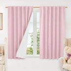 Pink 100% Blackout Window Curtains by LAMIT