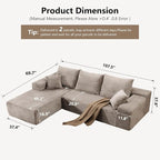 107.5" Cloud Sectional Couch - Image 2
