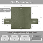 Olive Green Quilted Couch Cover - Image 6