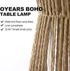 OYEARS 22.5" Table Lamps for Living Room, Boho Lamps Set of 2 for Bedrooms - Image 2