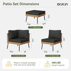 Aoxun 6 Piece Patio Furniture Set, 6 Seats Outdoor Sectional Sofas - Image 7